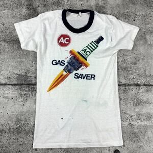Vintage AC Delco Shirt Spark Plug Gas Saver